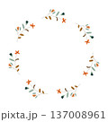 Simple cute wreath of color flowers 137008961