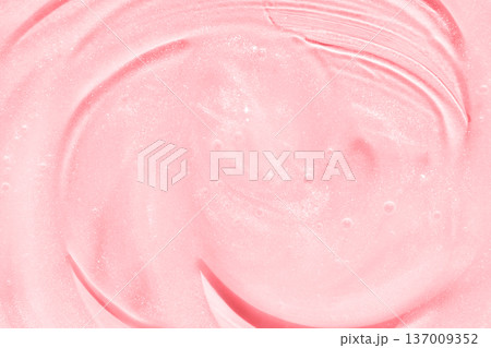 Creamy pink texture with sparkles and swirls for beauty and skincare themes Creamy pink texture with sparkles and swirls for beauty and skincare themes 137009352