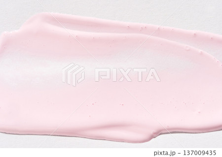 Soft pink brush stroke on white background symbolizing elegance and simplicity in abstract art Soft pink brush stroke on white background symbolizing elegance and simplicity in abstract art 137009435