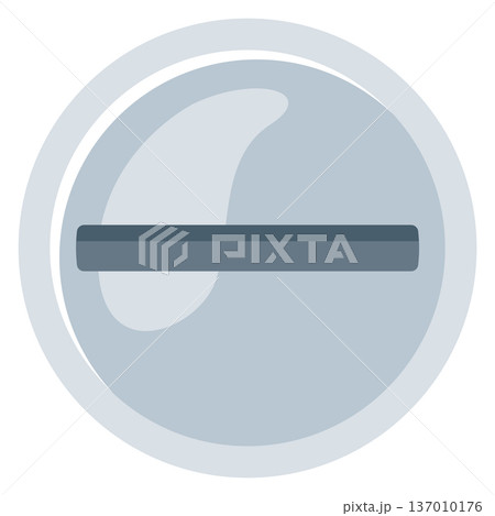 Slotted bolt cap top view cartoon icon Slotted bolt cap top view cartoon icon 137010176