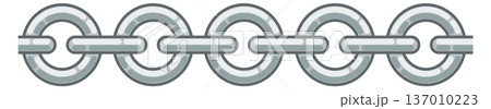 Decorative chain with round metal links cartoon border 137010223