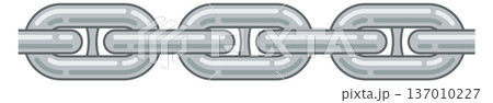 Iron chain border. Secure connection color icon Iron chain border. Secure connection color icon 137010227