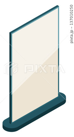 Light box isometric icon. Outdoor advertisement stand 137010250