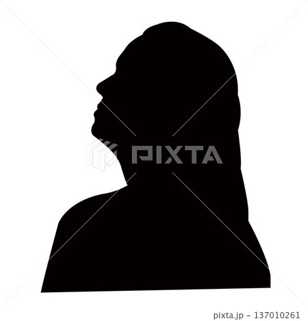a woman head silhouette vector 137010261