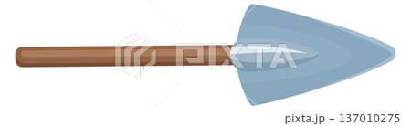 Spear color icon. Short javelin vintage weapon 137010275