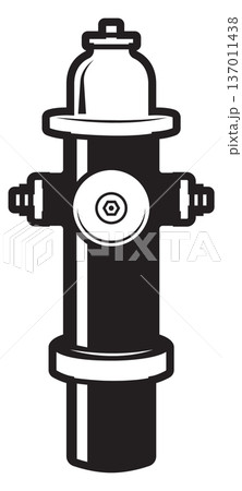 Fire hydrant black icon. Water city street element Fire hydrant black icon. Water city street element 137011438
