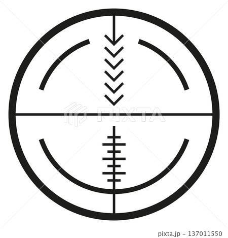 Sniper shooting aim symbol. Target black icon Sniper shooting aim symbol. Target black icon 137011550
