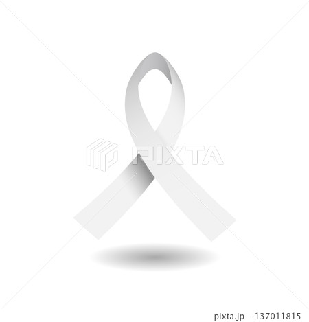 A simple yet elegant white ribbon is depicted in three-dimensional vector form. This versatile design can be used for awareness campaigns, celebrations, or creative projects. A simple yet elegant white ribbon is depicted in three-dimensional vector form. This versatile design can be used for awareness campaigns, celebrations, or creative projects. 137011815