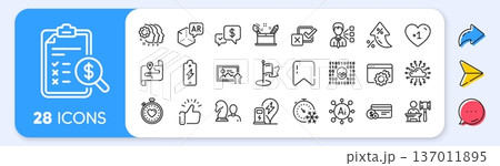Payment received, Milestone and Heartbeat timer line icons. Interest rate, AI generate, Inflation icons. Pack of Binary code, Auction, Battery charging icon. Vector Payment received, Milestone and Heartbeat timer line icons. Interest rate, AI generate, Inflation icons. Pack of Binary code, Auction, Battery charging icon. Vector 137011895