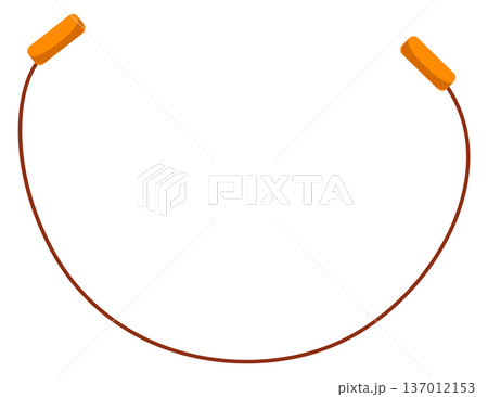Skipping rope cartoon icon. Jumping exercise equipment 137012153