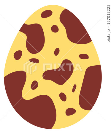 Quail egg cartoon icon. Spring holiday decoration 137012223
