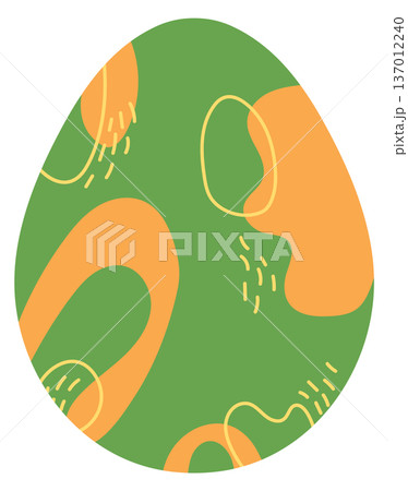 Modern egg design. Easter decoration color element Modern egg design. Easter decoration color element 137012240
