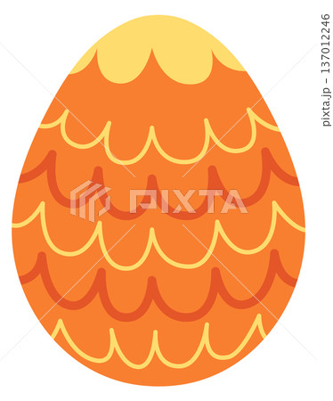 Traditional easter egg design with decorative color pattern Traditional easter egg design with decorative color pattern 137012246