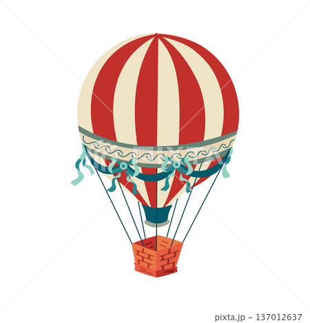 Vintage Hot Air Balloon. Carnival Element 137012637