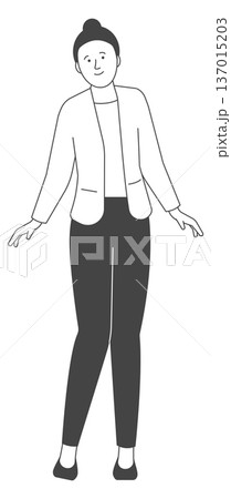 Smiling woman in positive mood. Adorable young person 137015203
