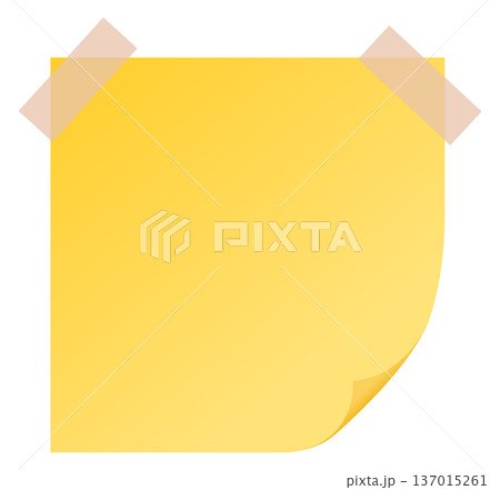 Board note fix with tape. Yellow memo template Board note fix with tape. Yellow memo template 137015261
