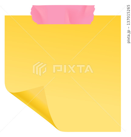 Yellow post note. Paper message reminder template 137015265