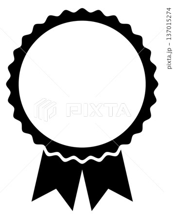 Black rosette label. Quality grade badge icon Black rosette label. Quality grade badge icon 137015274