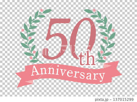 Cute laurel 50th anniversary icon Cute laurel 50th anniversary icon 137015299