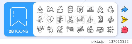 Chemistry flask, Budget accounting and Quick tips line icons. Interest rate, AI generate, Inflation icons. Pack of Chess, Correct checkbox, Report icon. Vector Chemistry flask, Budget accounting and Quick tips line icons. Interest rate, AI generate, Inflation icons. Pack of Chess, Correct checkbox, Report icon. Vector 137015532