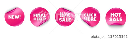 Arrivals sticker tag. Click here, Black friday paper price banners. New tag. Special offer sign. New arrival symbol. Hot sale sticker. Promo banners. Vector Arrivals sticker tag. Click here, Black friday paper price banners. New tag. Special offer sign. New arrival symbol. Hot sale sticker. Promo banners. Vector 137015541