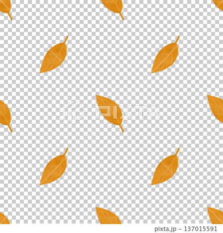 Yellow autumn leaves. Hand-drawn watercolor, pastel. Seamless pattern. Flat style design element. A children's drawing. For products, prints, textiles 137015591