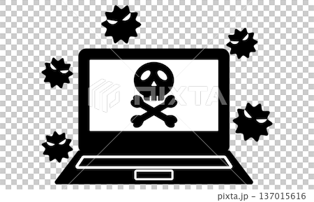 Computer virus infection pictogram 137015616