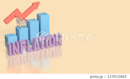 Inflation Growth and Rising Consumer Price Concept 3d render. 137015665