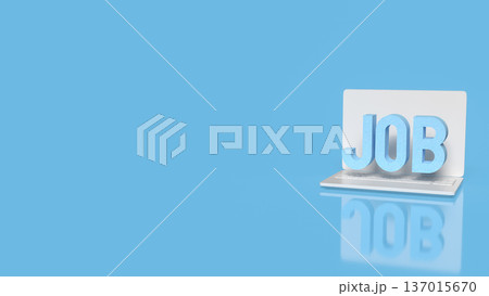 Online Job Search and Digital Career Opportunity Concept 3d render. 137015670