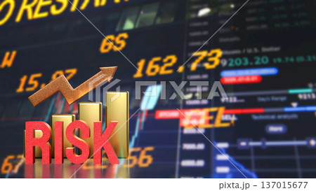 Stock Market Risk and Growth Investment Concept 3d Render. 137015677