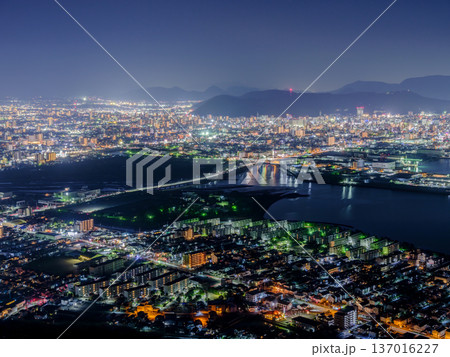 屋島から見る香川県の街の夜景 屋島から見る香川県の街の夜景 137016227