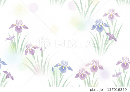 パステルカラーの背景素材　花しょうぶ 137016239