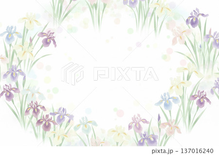パステルカラーの背景素材 花しょうぶ パステルカラーの背景素材 花しょうぶ 137016240