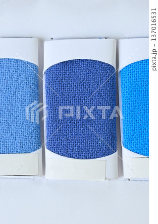 sample color shade of blue fabric textile of clothing industry 137016531