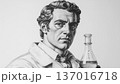 白衣を着たフラスコを持つ男 137016718