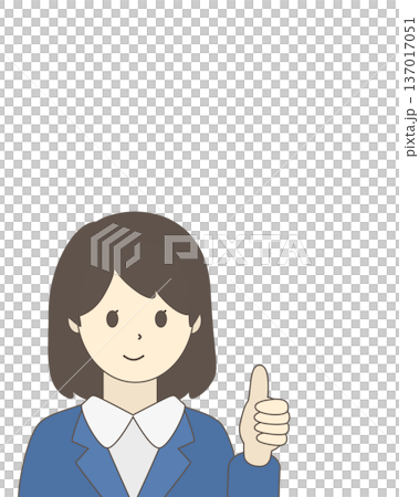 女商人做出OK手勢,上半身 女商人做出OK手勢,上半身 137017051