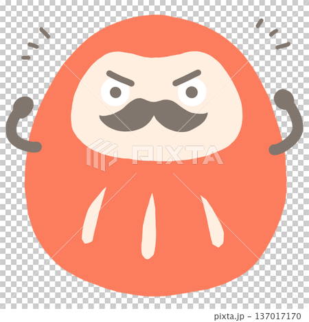 一幅紅色達摩的插圖,雙眼睜開。 一幅紅色達摩的插圖,雙眼睜開。 137017170