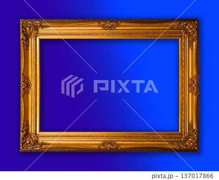 Shiny gold empty frame Shiny gold empty frame 137017866