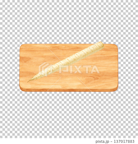ごぼうと木製まな板 水彩シンプル 横構図 切り抜きPNG ごぼうと木製まな板 水彩シンプル 横構図 切り抜きPNG 137017883