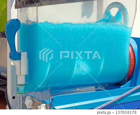 Blue color slush brink sold on local fair Blue color slush brink sold on local fair 137018178