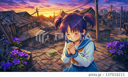 瓦礫の町と紫の祈り 瓦礫の町と紫の祈り 137018211