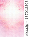 和紙桜の水彩風背景素材　春の淡いピンクのグラデーション　縦 137018808