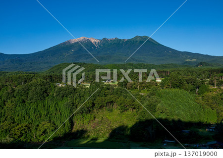 盛夏の御嶽山　長野県 木曽町 開田高原から 137019000