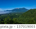 盛夏の御嶽山　長野県 木曽町 開田高原から 137019003