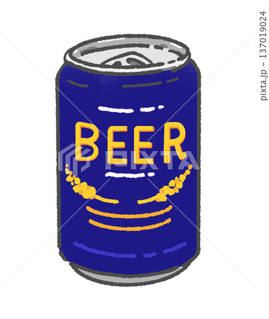 紺色の缶ビール 137019024