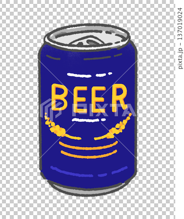 紺色の缶ビール 137019024