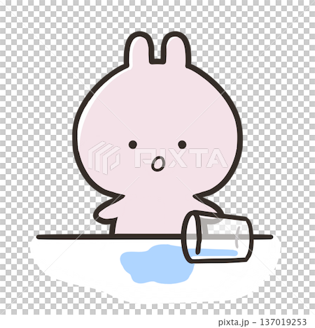 Rabbit spilling water Rabbit spilling water 137019253