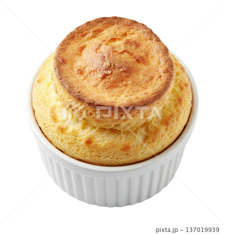 Cheese souffle ramekin baked golden crust airy texture delicious comfort food Cheese souffle ramekin baked golden crust airy texture delicious comfort food 137019939