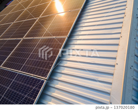 Autonomous building with photovoltaic rooftop covered with solar panels for producing of clean ecological electrical energy. Autonomous building with photovoltaic rooftop covered with solar panels for producing of clean ecological electrical energy. 137020180