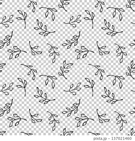 粗糙的葉子無縫圖案 137021460